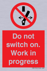 Do not switch on. Work in progress